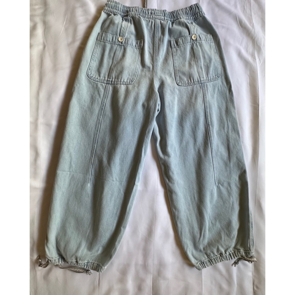 We The Free Free People Barrel Bright-Eyed Low-Slung Jeans in Moonstone Blue M - Picture 5 of 14